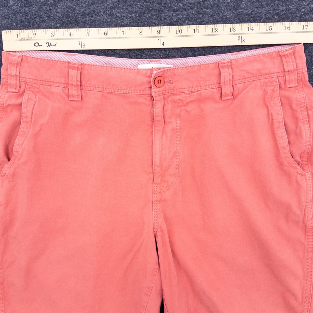 Barneys New York Chino Shorts Mens 34 Coral Salmon Pink Flat Front Casual - Picture 5 of 8